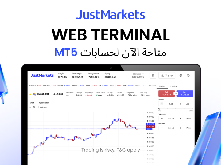 تداول مباشرة من متصفحك: JustMarkets تطلق منصتها الإلكترونية
